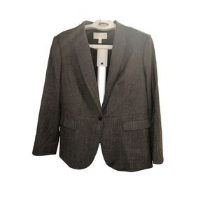 Hugo Boss Grey Wool Blend one Button Fitted Blazer Women's 14
